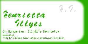 henrietta illyes business card